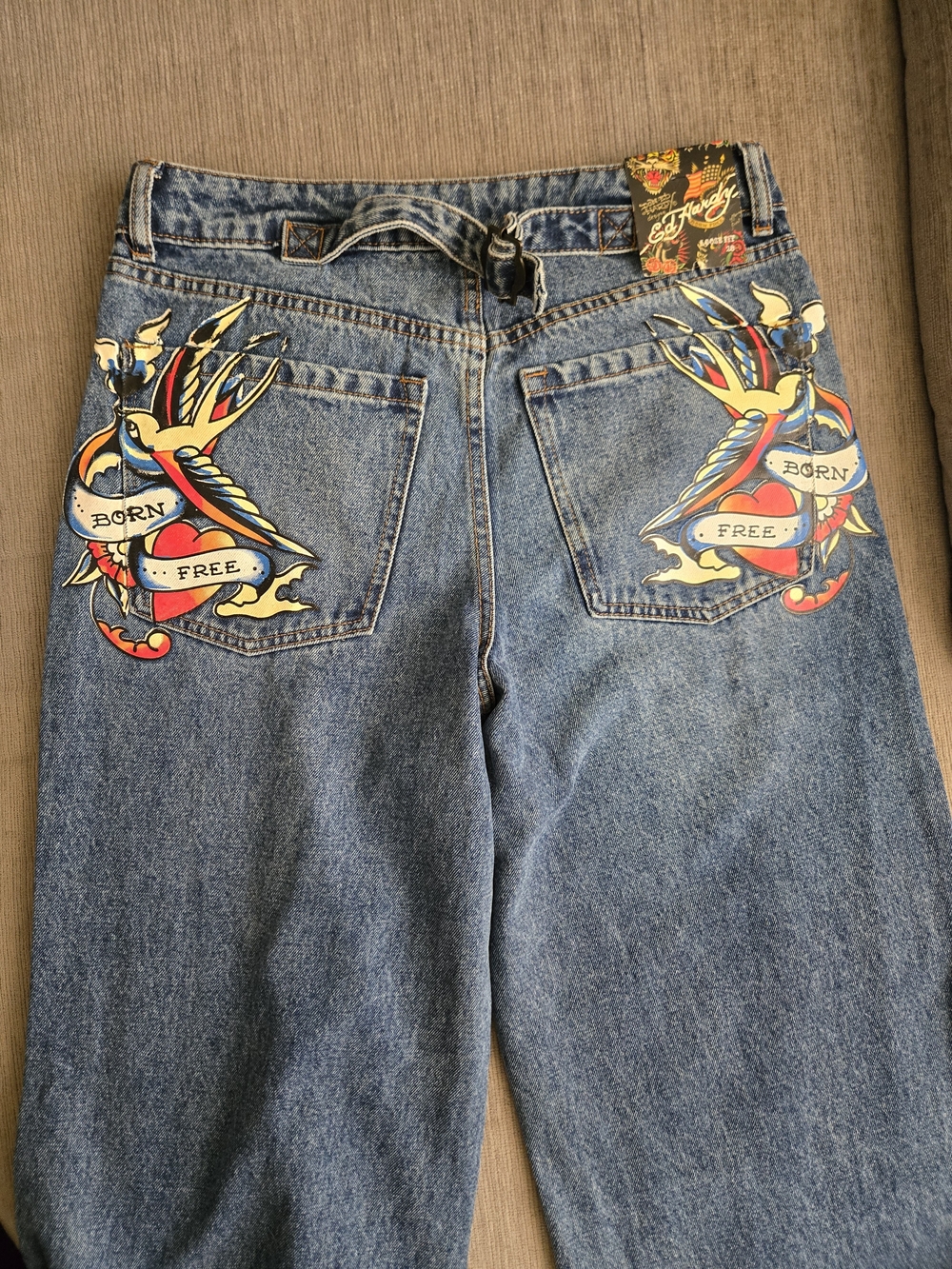 NWT Womens ED HARDY Wide Leg Jeans Size 28